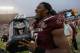 Jan 1, 2014; Orlando, FL, USA; South Carolina Gamecocks defensive end Jadeveon Clowney (7) holds the Capital One Bowl trophy after defeating the Wisconsin Badgers at the game held at the Florida Citrus Bowl. Mandatory Credit: Rob Foldy-USA TODAY Sports