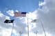 Nov 10, 2013; East Rutherford, NJ, USA; General view of the flags of the United States and Super Bowl XXI and XXV and XLII and XLVI championships of the New York Giatns at MetLife Stadium. Mandatory Credit: Kirby Lee-USA TODAY Sports