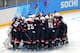 SOCHI, RUSSIA - FEBRUARY 08: The United States gathers by their net before taking on Finland in the Women's Ice Hockey Preliminary Round Group A Game on day 1 of the Sochi 2014 Winter Olympics at Shayba Arena on February 8, 2014 in Sochi, Russia. (Photo