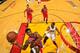 MIAMI, FL - MAY 15: Jimmy Butler #21 of the Chicago Bulls drives to the basket against LeBron James #6 of the Miami Heat in Game Five of the Eastern Conference Semifinals during the 2013 NBA Playoffs on May 15, 2013 at American Airlines Arena in Miami, Fl