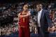 DALLAS, TX - FEBRUARY 3: Jarrett Jack #1 of the Cleveland Cavaliers talking to Head Coach Mike Brown during a game against the Dallas Mavericks on February 3, 2014 at the American Airlines Center in Dallas, Texas. NOTE TO USER: User expressly acknowledges
