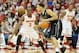 Feb 8, 2014; Columbus, OH, USA; Purdue Boilermakers guard Bryson Scott (12) dribbles as Ohio State Buckeyes guard Shannon Scott (3) defends at the Schottenstein Center. Ohio State won the game 67-49. Mandatory Credit: Greg Bartram-USA TODAY Sports