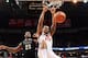 COLUMBUS, OH - FEBRUARY 8: Amir Williams #23 of the Ohio State Buckeyes slams home two points in the first half over Jay Simpson #23 of the Purdue Boilermakers on February 8, 2014 at Value City Arena in Columbus, Ohio. Ohio State defeated Purdue 67-49.