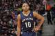 SACRAMENTO, CA - DECEMBER 23: Eric Gordon #10 of the New Orleans Pelicans in a game against the Sacramento Kings on December 23, 2013 at Sleep Train Arena in Sacramento, California. NOTE TO USER: User expressly acknowledges and agrees that, by downloading
