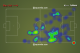 Juan Mata's heat map is heavily restricted to the right-hand side.