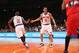 NEW YORK, NY - NOVEMBER 30: Raymond Felton #2 slaps hands with Pablo Prigioni #9 of the New York Knicks after his pass to J.R. Smith #8 (not shown) that he dunked against the Washington Wizards at Madison Square Garden on November 30, 2012 in New York Ci