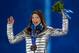 SOCHI, RUSSIA - FEBRUARY 10: Bronze medalist Julia Mancuso of the United States celebrates during the medal ceremony for the Alpine Skiing Women's Super Combined on day 3 of the Sochi 2014 Winter Olympics at Medals Plaza in the Olympic Park on February 1