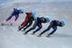 SOCHI, RUSSIA - FEBRUARY 10: (L to R) Sebastien Lepape of France, Dequan Chen of China, J.R. Celski of the United States, Han-Bin Lee of South Korea and Da Woon Sin of South Korea compete in Short Track Speed Skating Men's 1500m semifinal during day three