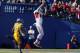 SAN JOSE, CA - NOVEMBER 29: Wide receiver Davante Adams #15 of the Fresno State Bulldogs pulls in a touchdown pass against cornerback Dasheon Frierson #5 of the San Jose Spartans in the first quarter quarter on November 29, 2013 at Spartan Stadium in San