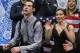 Shnapir and Castelli get their scores during the team competition.
