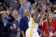 Jan 24, 2014; Oakland, CA, USA; Golden State Warriors forward Harrison Barnes (40) reacts after missing a shot at the buzzer against the Minnesota Timberwolves in the fourth quarter at Oracle Arena. The Timberwolves defeated the Warriors 121-120. Mandator