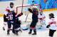 SOCHI, RUSSIA - FEBRUARY 10: Amanda Kessel #28 of United States celebrates after scoring her team's eigth goal during the Women's Ice Hockey Preliminary Round Group A game on day three of the Sochi 2014 Winter Olympics at Shayba Arena on February 10, 201