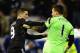 WEST BROMWICH, ENGLAND - FEBRUARY 11: Fernando Torres of Chelsea clashes with Ben Foster of West Brom during the Barclays Premier League match between West Bromwich Albion and Chelsea at The Hawthorns on February 11, 2014 in West Bromwich, England. (Pho