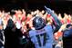 Dec 28, 2013; Bronx, NY, USA; Rutgers Scarlet Knights wide receiver Brandon Coleman (17) celebrates a touchdown against the Notre Dame Fighting Irish during the first half of the Pinstripe Bowl at Yankees Stadium. Notre Dame Fighting Irish won the game 29