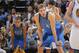 OAKLAND, CA - DECEMBER 11: Monta Ellis #11 and Dirk Nowitzki #41 of the Dallas Mavericks face off against the Golden State Warriors on December 11, 2013 at Oracle Arena in Oakland, California. NOTE TO USER: User expressly acknowledges and agrees that, by