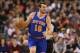Dec 28, 2013; Toronto, Ontario, CAN; New York Knicks point guard Beno Udrih (18) dribbles during their game against the Toronto Raptors at Air Canada Centre. The Raptors beat the Knicks 115-100. Mandatory Credit: Tom Szczerbowski-USA TODAY Sports