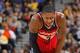 OAKLAND, CA - JANUARY 28: Bradley Beal #3 of the Washington Wizards while facing the Golden State Warriors on January 28, 2014 at Oracle Arena in Oakland, California. NOTE TO USER: User expressly acknowledges and agrees that, by downloading and or using t