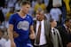 OAKLAND, CA - DECEMBER 25: Head Coach Doc Rivers of the Los Angeles Clippers comes out on the court to get Blake Griffin #32 who was ejected for his second flagrant foul against the Golden State Warriors during the fourth quarter at ORACLE Arena on Decem