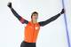 SOCHI, RUSSIA - FEBRUARY 12: Stefan Groothuis of the Netherlands celebrates after competing during the Men's 1000m Speed Skating event during day 5 of the Sochi 2014 Winter Olympics at at Adler Arena Skating Center on February 12, 2014 in Sochi, Russia.