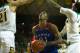 WACO, TX - FEBRUARY 04: Joel Embiid #21 of the Kansas Jayhawks drives to the basket against the Baylor Bears on February 4, 2014 at the Ferrell Center in Waco, Texas. (Photo by Cooper Neill/Getty Images)