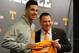 Tennessee RB signee Jalen Hurd (left) and head coach Butch Jones