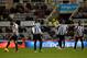 NEWCASTLE UPON TYNE, ENGLAND - FEBRUARY 12: A dejected Hatem Ben Arfa, Papiss Demba Cisse and Vurnon Anita of Newcastle United look on after the fourth goal during the Barclays Premier League match between Newcastle United and Tottenham Hotspur at St J