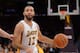 LOS ANGELES, CA - FEBRUARY 9: Kendall Marshall #12 of the Los Angeles Lakers drives to the basket during a game against the Chicago Bulls at STAPLES Center on February 9, 2014 in Los Angeles, California. NOTE TO USER: User expressly acknowledges and agree