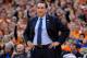 SYRACUSE, NY - FEBRUARY 01: Head coach Mike Krzyzewski of the Duke Blue Devils reacts to a call against the Syracuse Orange during the second half at the Carrier Dome on February 1, 2014 in Syracuse, New York. Syracuse defeated Duke 91-89 in overtime.