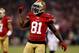 SAN FRANCISCO, CA - DECEMBER 23: Wide receiver Anquan Boldin #81 of the San Francisco 49ers celebrates against the Atlanta Falcons during a game at Candlestick Park on December 23, 2013 in San Francisco, California. (Photo by Stephen Dunn/Getty Images)