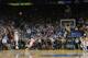 OAKLAND, CA - FEBRUARY 12: Lebron James #6 of the Miami Heat shoots the game winning shot against the Golden State Warriors on February 12, 2014 at Oracle Arena in Oakland, California. NOTE TO USER: User expressly acknowledges and agrees that, by download