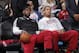 SACRAMENTO, CA - DECEMBER 27: LeBron James #6 and Michael Beasley #8 of the Miami Heat prior to the game against the Sacramento Kings of the on December 27, 2013 at Sleep Train Arena in Sacramento, California. NOTE TO USER: User expressly acknowledges an