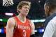 Dec 2, 2013; Salt Lake City, UT, USA; Houston Rockets center Omer Asik (3) reacts to a call during the first half against the Utah Jazz at EnergySolutions Arena. Mandatory Credit: Russ Isabella-USA TODAY Sports
