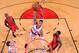 PORTLAND, OR - FEBRUARY 1: Damian Lillard #0 of the Portland Trail Blazers dunks against the Toronto Raptors on February 1, 2014 at the Moda Center Arena in Portland, Oregon. NOTE TO USER: User expressly acknowledges and agrees that, by downloading and or