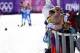 SOCHI, RUSSIA - FEBRUARY 13: A shirtless fan watches the Women's 10 km Classic during day six of the Sochi 2014 Winter Olympics at Laura Cross-country Ski & Biathlon Center on February 13, 2014 in Sochi, Russia. (Photo by Lars Baron/Getty Images)