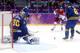 SOCHI, RUSSIA - FEBRUARY 12: Henrik Lundqvist #30 of Sweden makes a save against Czech Republic during the Men's Ice Hockey Preliminary Round Group C game on day five of the Sochi 2014 Winter Olympics at Bolshoy Ice Dome on February 12, 2014 in Sochi, Ru
