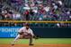 DENVER, CO - AUGUST 26: Pablo Sandoval #48 of the San Francisco Giants defends at third base against the Colorado Rockies at Coors Field on August 26, 2013 in Denver, Colorado. The Rockies beat the Giants 6-1. (Photo by Dustin Bradford/Getty Images)
