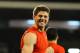 LONDON, ENGLAND - FEBRUARY 12: Steven Gerrard of Liverpool celebrates scoring their third goal from the penalty spot during the Barclays Premier League match between Fulham and Liverpool at Craven Cottage on February 12, 2014 in London, England. (Photo