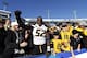 LEXINGTON, KY - NOVEMBER 9: Michael Sam #52 of the Missouri Tigers celebrates with fans after the game against the Kentucky Wildcats at Commonwealth Stadium on November 9, 2013 in Lexington, Kentucky. Missouri won 48-17. (Photo by Joe Robbins/Getty Images