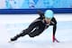 SOCHI, RUSSIA - FEBRUARY 13: J.R. Celski of the United States competes in the Short Track Men's 1000 m Heat on day 6 of the Sochi 2014 Winter Olympics at at Iceberg Skating Palace on February 13, 2014 in Sochi, Russia. (Photo by Clive Mason/Getty Images