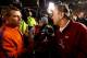 South Carolina head coach Steve Spurrier (right) and Clemson head coach Dabo Swinney