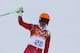 SOCHI, RUSSIA - FEBRUARY 14: (FRANCE OUT) Sandro Viletta of Switzerland wins the gold medal during the Alpine Skiing Men's Super Combined at the Sochi 2014 Winter Olympic Games at Rosa Khutor Alpine Centre on February 14, 2014 in Sochi, Russia. (Photo by