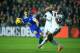 SWANSEA, WALES - DECEMBER 22: Kevin Mirallas of Everton has his shot on goal blocked by Ashley Williams of Swansea during the Barclays Premier League match between Swansea City and Everton at the Liberty Stadium on December 22, 2013 in Swansea, Wales. (