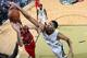 NEW ORLEANS, LA - DECEMBER 30: Anthony Davis #23 of the New Orleans Pelicans blocks a shot against the Portland Trail Blazers on December 30, 2013 at the New Orleans Arena in New Orleans, Louisiana. NOTE TO USER: User expressly acknowledges and agrees tha