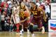 LAS VEGAS, NV - NOVEMBER 19: Jermaine Marshall #34 of the Arizona State Sun Devils brings the ball up the court after a steal against the UNLV Rebels during their game at the Thomas & Mack Center on November 19, 2013 in Las Vegas, Nevada. Arizona State w