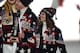 SOCHI, RUSSIA - FEBRUARY 07: Snowboarder Lindsey Jacobellis walks out with the United States Olympic team during the Opening Ceremony of the Sochi 2014 Winter Olympics at Fisht Olympic Stadium on February 7, 2014 in Sochi, Russia. (Photo by Pascal Le Seg