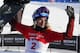 LAKE LOUISE, CANADA - DECEMBER 21: Dominique Maltais of Canada celebrates her second place finish during the women's finals at the FIS Snowboard Cross World Cup December 21, 2013 in Lake Louise, Alberta, Canada. (Photo by Todd Korol/Getty Images)