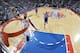 AUBURN HILLS, MI - FEBRUARY 1: Andre Drummond #0 of the Detroit Pistons dunking during a game against the Philadelphia 76ers on February 1, 2014 at The Palace of Auburn Hills in Auburn Hills, Michigan. NOTE TO USER: User expressly acknowledges and agrees