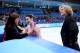 SOCHI, RUSSIA - FEBRUARY 16: Meryl Davis and Charlie White of the United States si welcomed by their coach Marina Zoueva after competing during the Figure Skating Ice Dance Short Dance on day 9 of the Sochi 2014 Winter Olympics at Iceberg Skating Palace