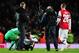 LONDON, ENGLAND - FEBRUARY 16: Daniel Sturridge of Liverpool is consoled by Arsenal Lukasz Fabianski goalkeeper at the end of the FA Cup Fifth Round match between Arsenal and Liverpool at the Emirates Stadium on February 16, 2014 in London, England. (Ph
