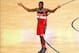 Feb 15, 2014; New Orleans, LA, USA; Washington Wizards guard John Wall (2) before his dunk during the 2014 NBA All Star dunk contest at Smoothie King Center. Mandatory Credit: Derick E. Hingle-USA TODAY Sports